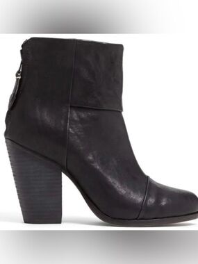 rag & bone Classic Newbury - Ankle Boot Size: 36/6 Black leather block booties
